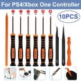thumbnail image 1 of 10 PCS Repair Screwdriver Set for Xbox One/PS4 PS5 Controller, Non-slip Torx Security Screwdriver Tweezer Pry Repair Tool Kits, 1 of 8