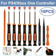 10 PCS Repair Screwdriver Set for Xbox One/PS4 PS5 Controller, Non-slip Torx Security Screwdriver Tweezer Pry Repair Tool Kits