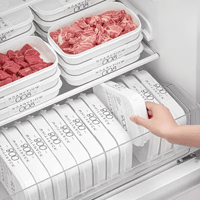 10 PCS Reusable Food Storage Containers Set, 5 Containers with 5 Lids, Food Grade Stackable Refrigerator Freezer Boxes, Airtight Fresh-Keeping Boxes for Meat, Fruit, Vegetable, Grain, Lunch & Kitchen