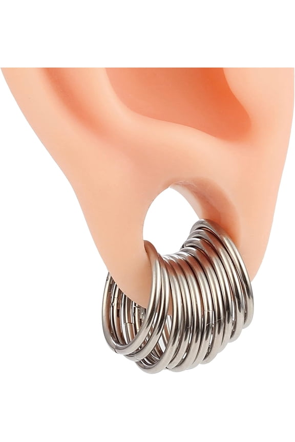 10 PCS Ring Stacks Stainless Steel Segment Hoop Ear Cartilage Tragus Helix Lip Piercing Nose Rings Nipple Septum Clickers Body Jewelry