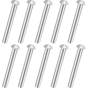 10 PCS Rivets for Spade Handle, Solid Rivet Tool, Round Head Aluminum Rivets, Pop Rivet Tool, Countersunk Fasteners for Shovel Fork Handle Repair Rake Hoe Garden Lawnmower 50x6mm