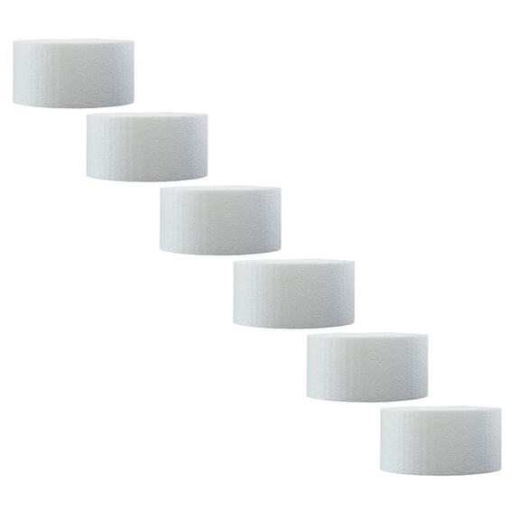 10 PCS Round Foam Cake Dummy – 7cm Thick High-Density Styrofoam Cake Model, Reusable Fake Cake Prop for Wedding Display, Flower Arrangement, Craft Decoration & DIY Projects（5.91*2.75 inch）