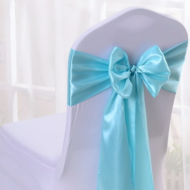 10 PCS Satin Chair Sashes Ties Chair Bow Bows Chair Tie Back Chair Decoration Wedding Banquet Party Chair Bows