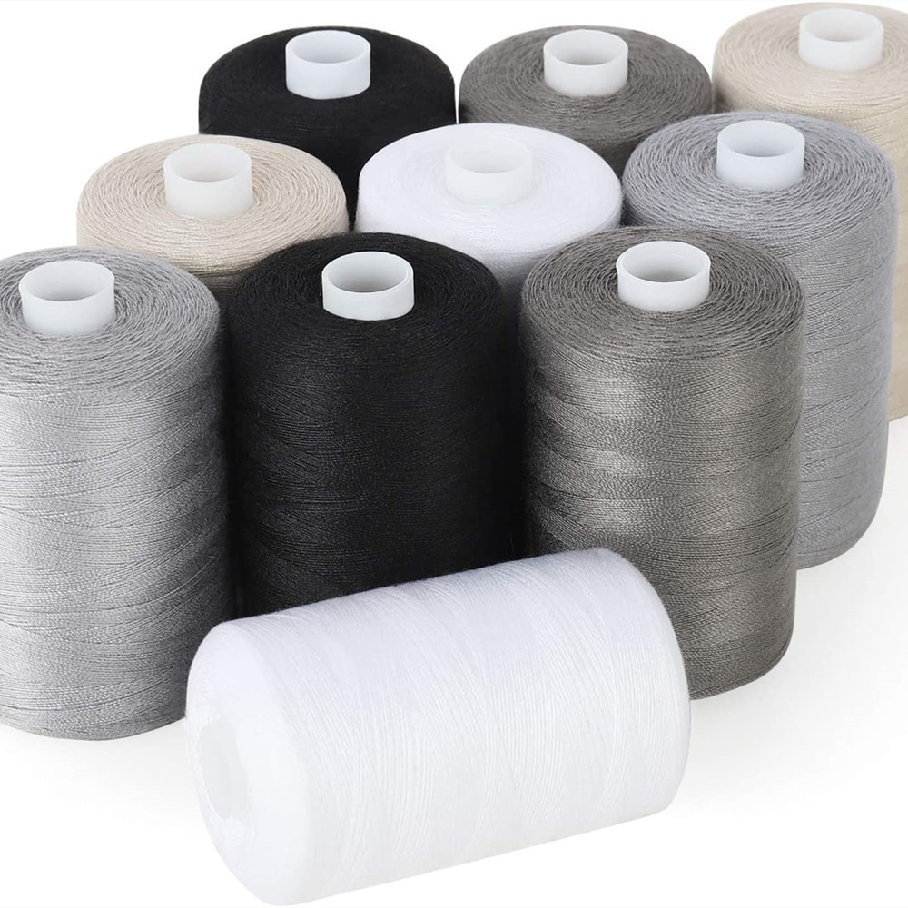 10 PCS Sewing Threads 1000 Yards Spools Thread Mixed Cotton Thread for ...
