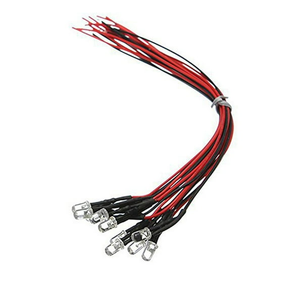 LITINKIMI Led Diode Lights 120 Beam Angle 10Pcs 2.4 x 0.3 x 0.3In