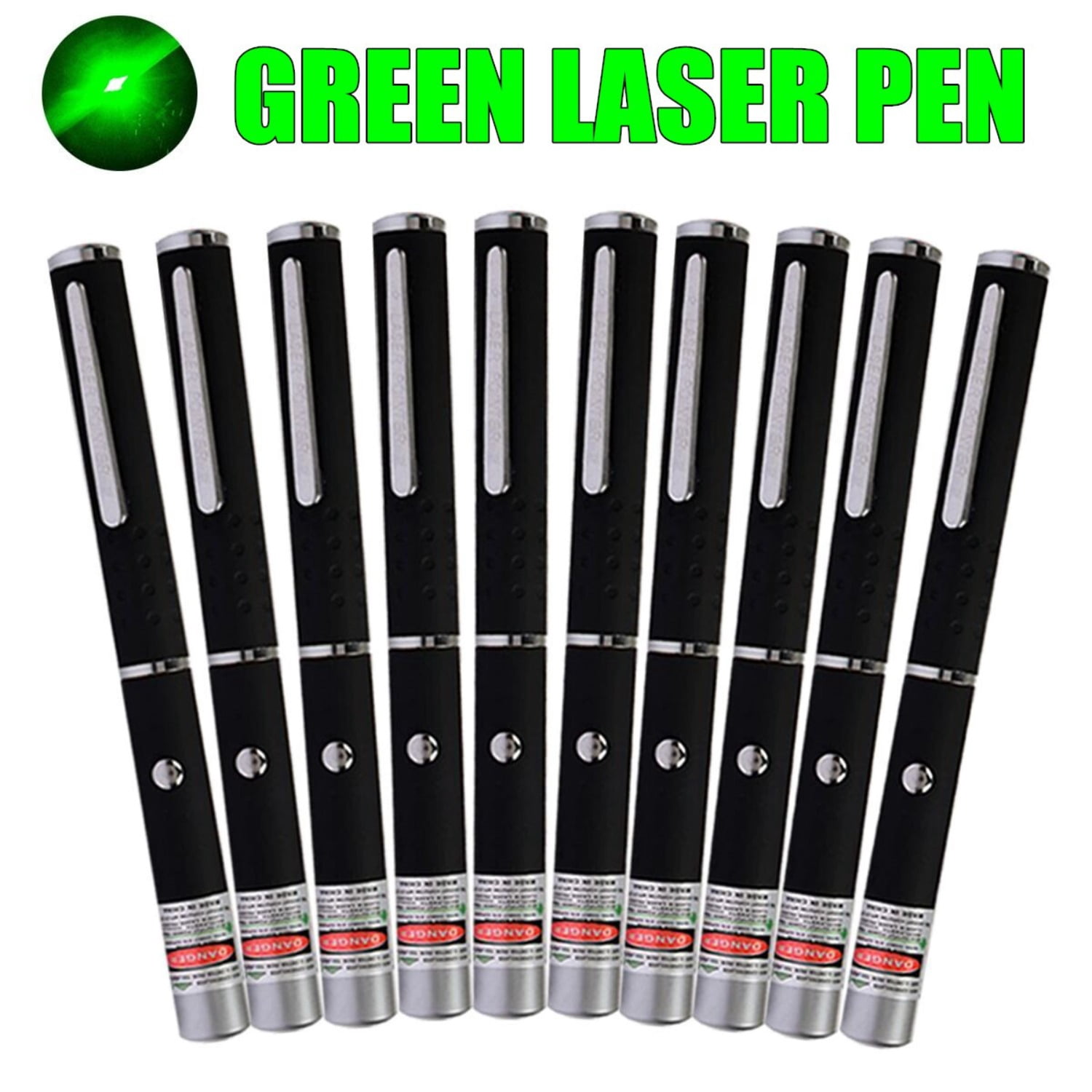 10 PCS Small Laser Pointer Pen 532nm Green Light Visible Beam 1mW For conference presentation