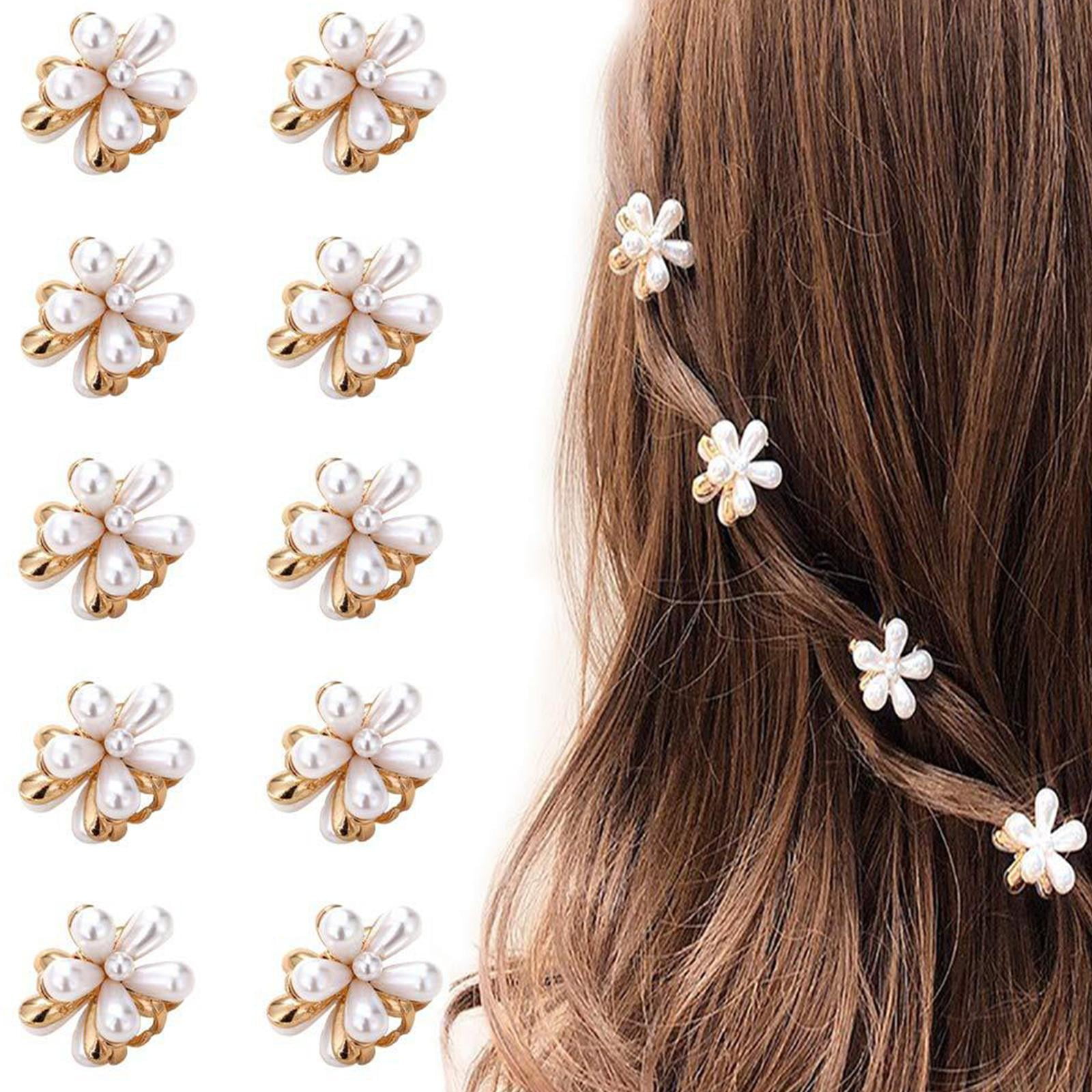 Temu 1pc Hair Claw Clip Large Organza Bow Claw Clips Faux Pearl Bow Hair Clip Sweet Jaw Clips Ponytail Holder Hair Clips, Bobby Pins, Christmas Gifts