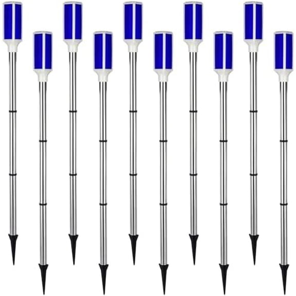 10 PCS Solar Powered Driveway Markers Reflective Driveway Lights Blue Landscape Driveway Reflectors Solar Driveway Lights for Snow Road Outdoor Yard Parking Sidewalk Driveway Entrance