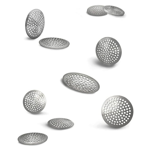 10 PCS Stainless Steel Pipe Screens,Silver Durable Mesh Screen,Filter