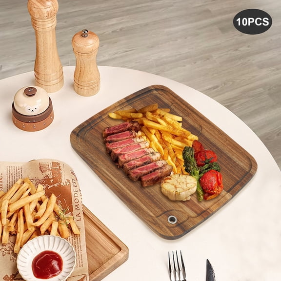 10 PCS Steak Plates, Steak Plate, Serving Tray For Meats, Fruits, Vegetables, Breads