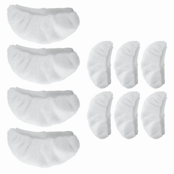 10 PCS Steam Cleaner Accessories,Universal Reusable Steam Mop Pads, Steam Shot Attachments Handheld Steam Cleaner,10 * Steam Mop Pads,White