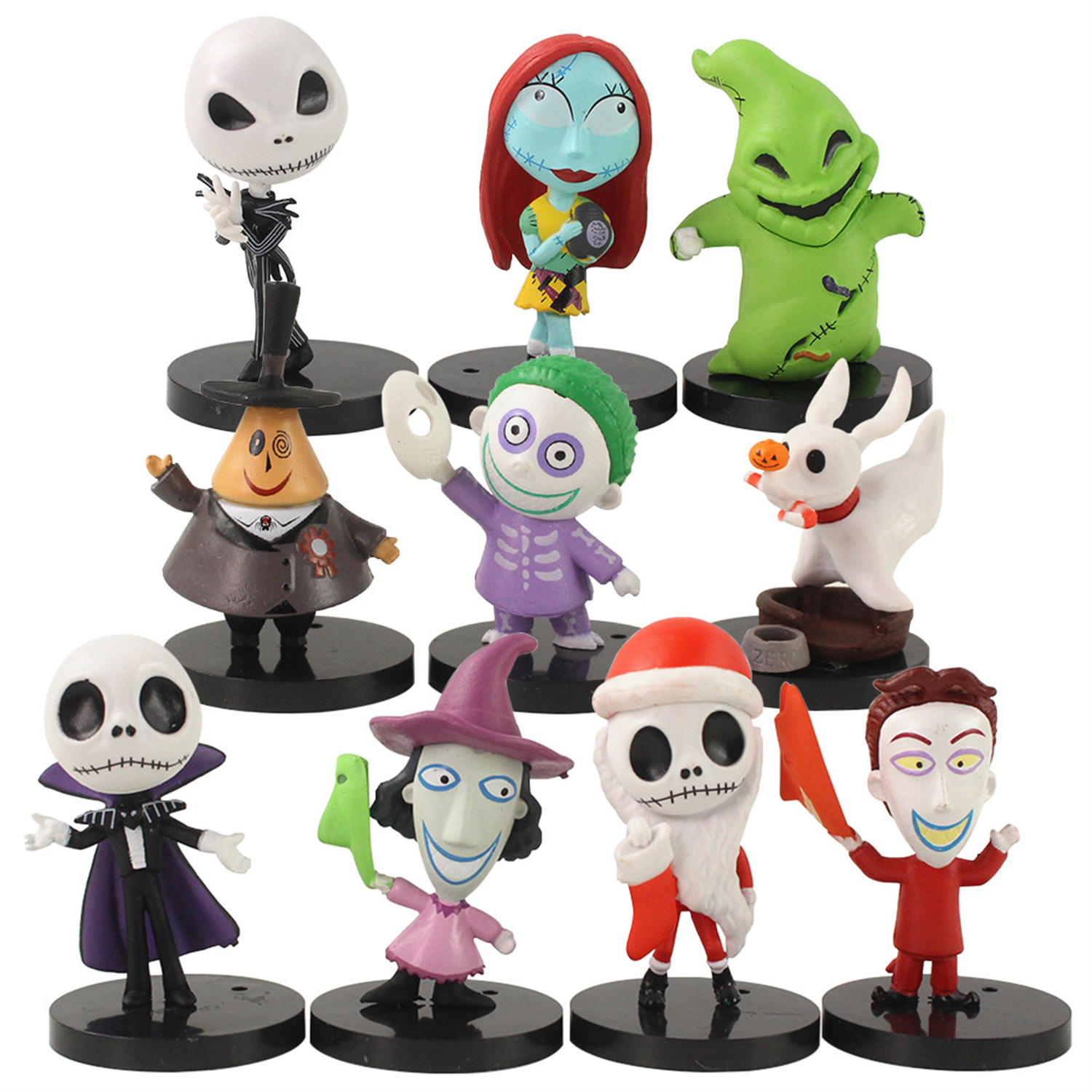10 PCS The Nightmare Before Christmas Action Figure Dolls Collection