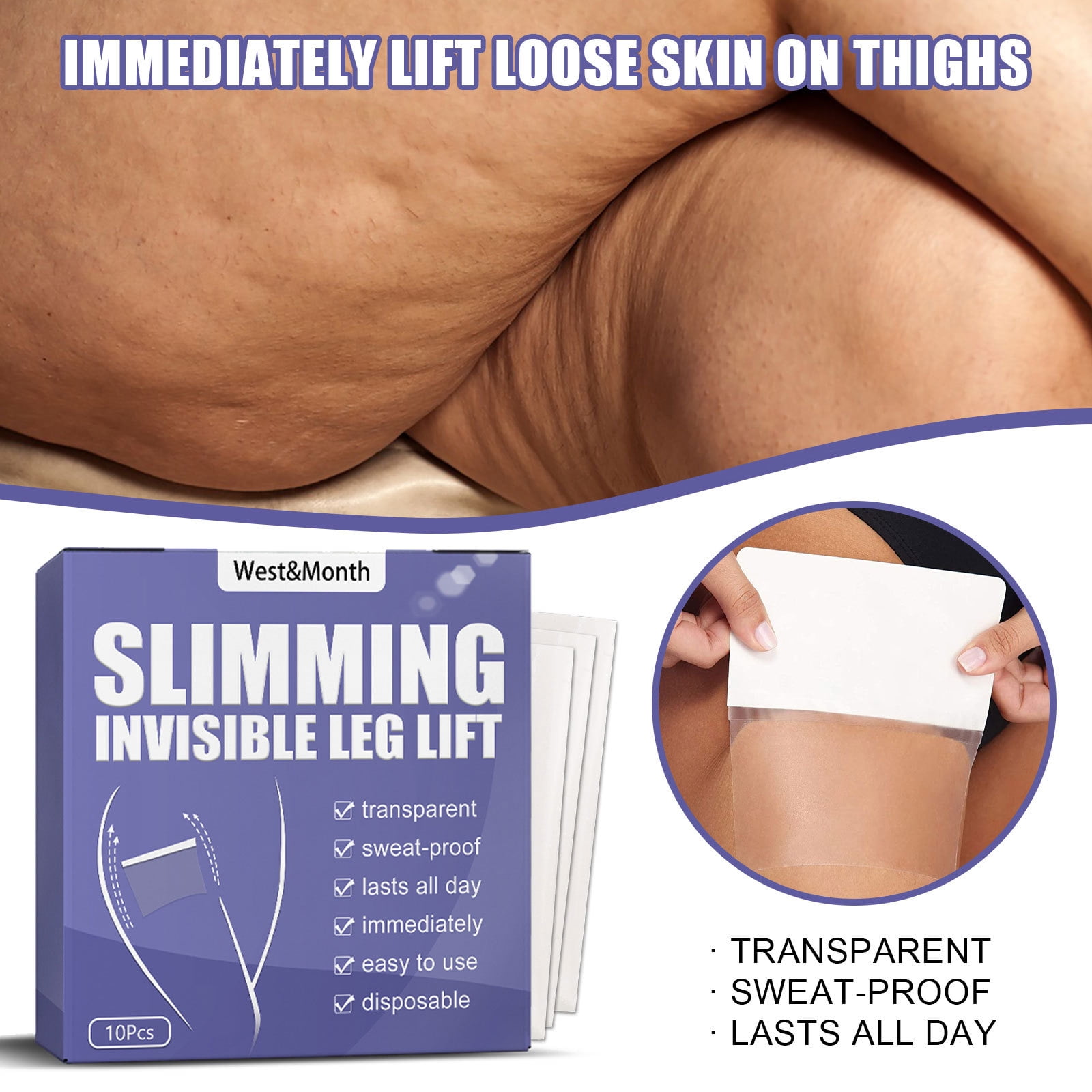 10 PCS Thigh Lift Tape Invisiblely Leg Lifting Sticker