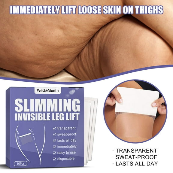 10 PCS Thigh Lift Tape - Invisiblely Leg Lifting Sticker, Immediately Firming Thigh Patch, Smooth Cellulite Patches for Thighs, Leg Tape Shaping Beautiful Legs