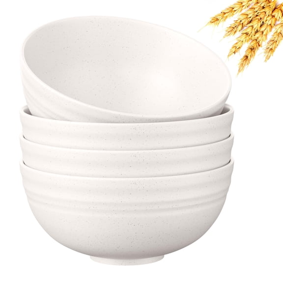 10 PCS Unbreakable Cereal Bowls,Dishwasher & Microwave Safe Wheat Straw Bowls, Easy-to-Clean Lightweight Desserts & Soup Bowl, Portable for Picnics ，Snack Plastic Bowls Set，Multi-Color