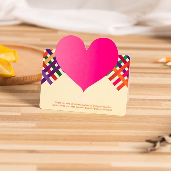 10 PCS Valentines Day Cards, Heart Cards Bulk for Anniversary Wedding Birthday, Kids Classroom Exchange, Valentines Day Decorations(3.8 inch)