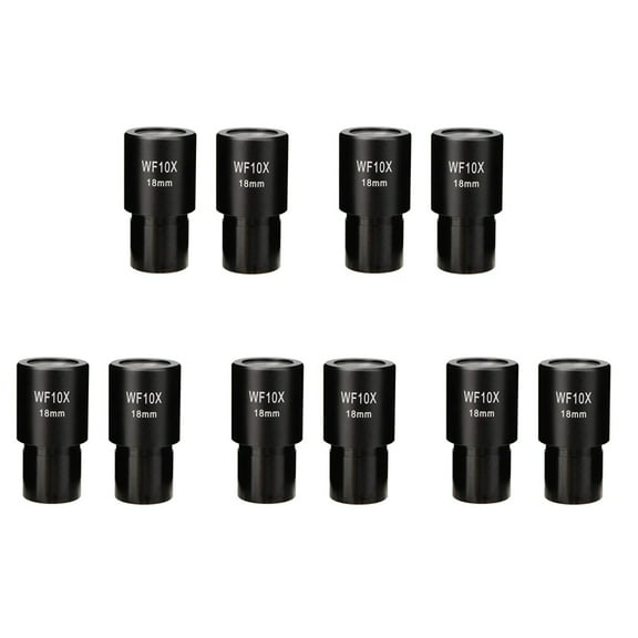 10 PCS WF10X Widefield Eyepiece Biological Microscope Optical Lens Eyepiece Wide Angle 23.2mm Mounting Size
