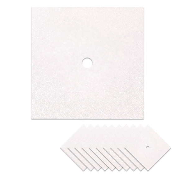 10 PCS White Glitter Cardstock Premium Construction-Paper for Graduation Caps Decorations