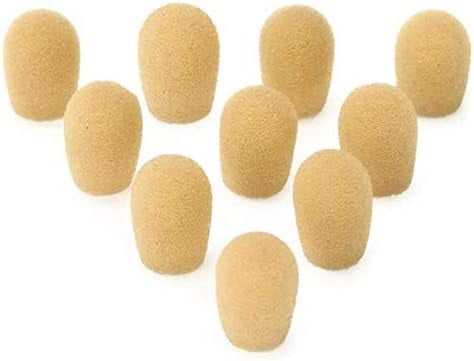10 PCS Windscreen Foam Cover Compatible with Shure Microphone Headsets