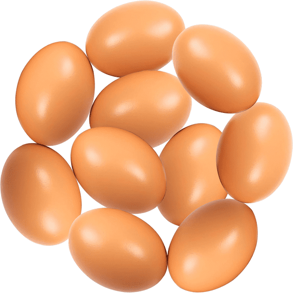 10 PCS Wooden Eggs Fake Eggs Dummy Eggs Nest Eggs Help Laying Hen Agricultural Tool Eggs for Nesting Box