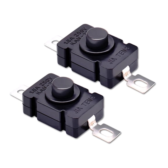 10 Pieces Self-Lock Push Button Replacement for 30V 1A Latching ON/Off for Electric Torch Flashligh