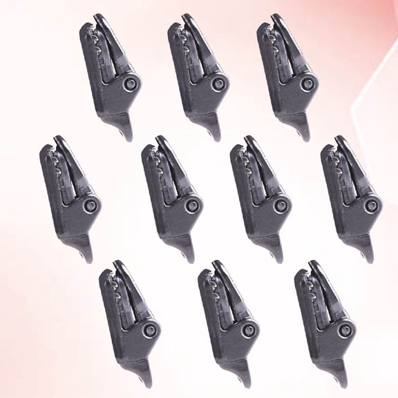 TABLZONE 10-Pack Black Plastic Tarp Clips and Tent Clamps Set for Camping, Outdoor Use, Securing Tarps and Fixing Tent Snaps