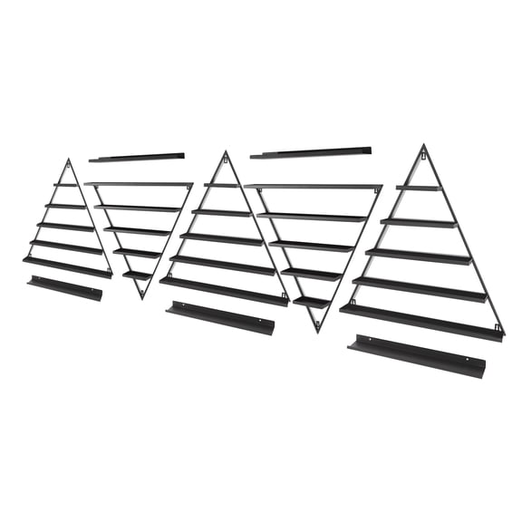 10 PCs Triangular Nail Polish Racks, Wall-mounted Nail Polish Racks, 5-tier Display Racks for Cosmetics