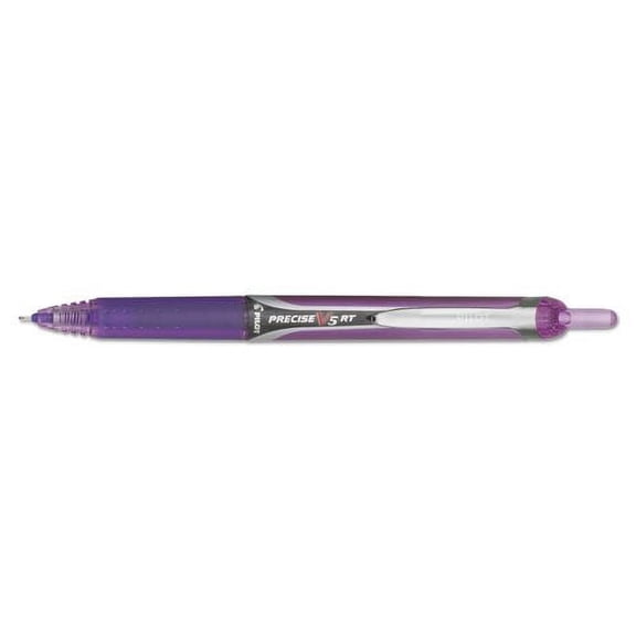 10 PENS: Pilot Precise V5 Retractable Purple Pens, Single Pen (26066)