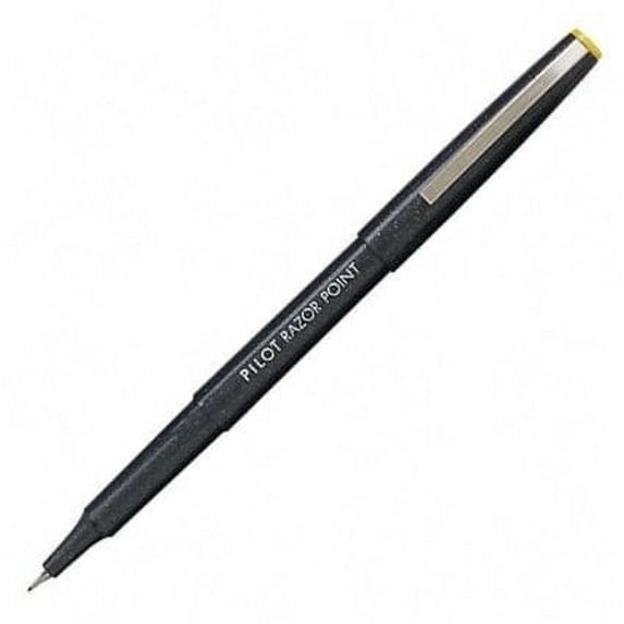 10 PENS: Pilot Razor Point Stick Pen, Extra Fine Point, Black, (11001)