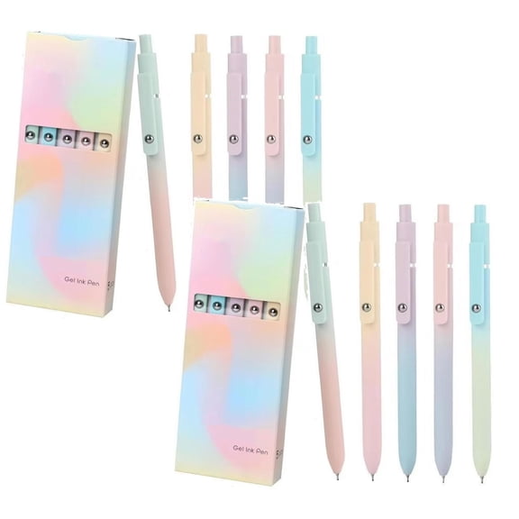 10 Pack 0.5mm Colored Gel Pens for Note Taking Pastel Gel Pens Colored Ink & No Smear Retractable Cute Pen Fine Point for Journaling Gel Ink Pen Smooth Writing 5ml