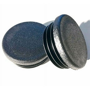 (10 Pack) - 1 1/2" Round OD (10-14 Ga 1.240"-1.330" ID) Black Plastic Tubing Plug, 1 1/2 Inch Top Cap Outside Diameter End Cap - Steel Furniture Pipe Tube Cover Insert | Fencing Post - Made in USA