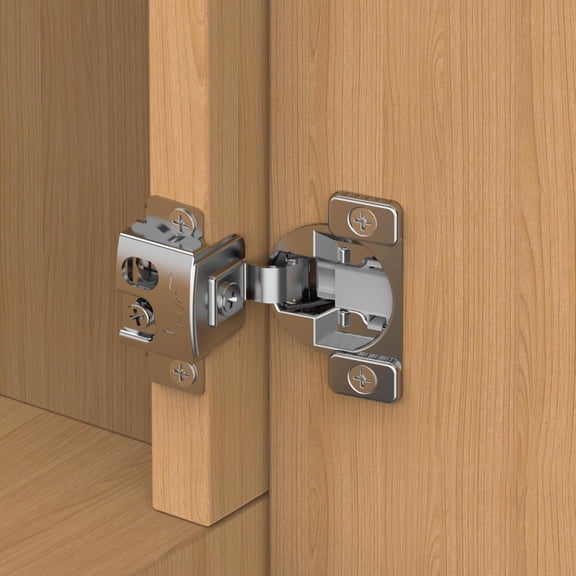 10 Pack 1-1/4" Overlay 3D Soft Close Concealed Hinge, Face Frame Door, Small Angle Slow Close, Self Closing Hidden Satin Nickel, 105° Concealed Stainless Steel Hinges for Kitchen Cabinet Door