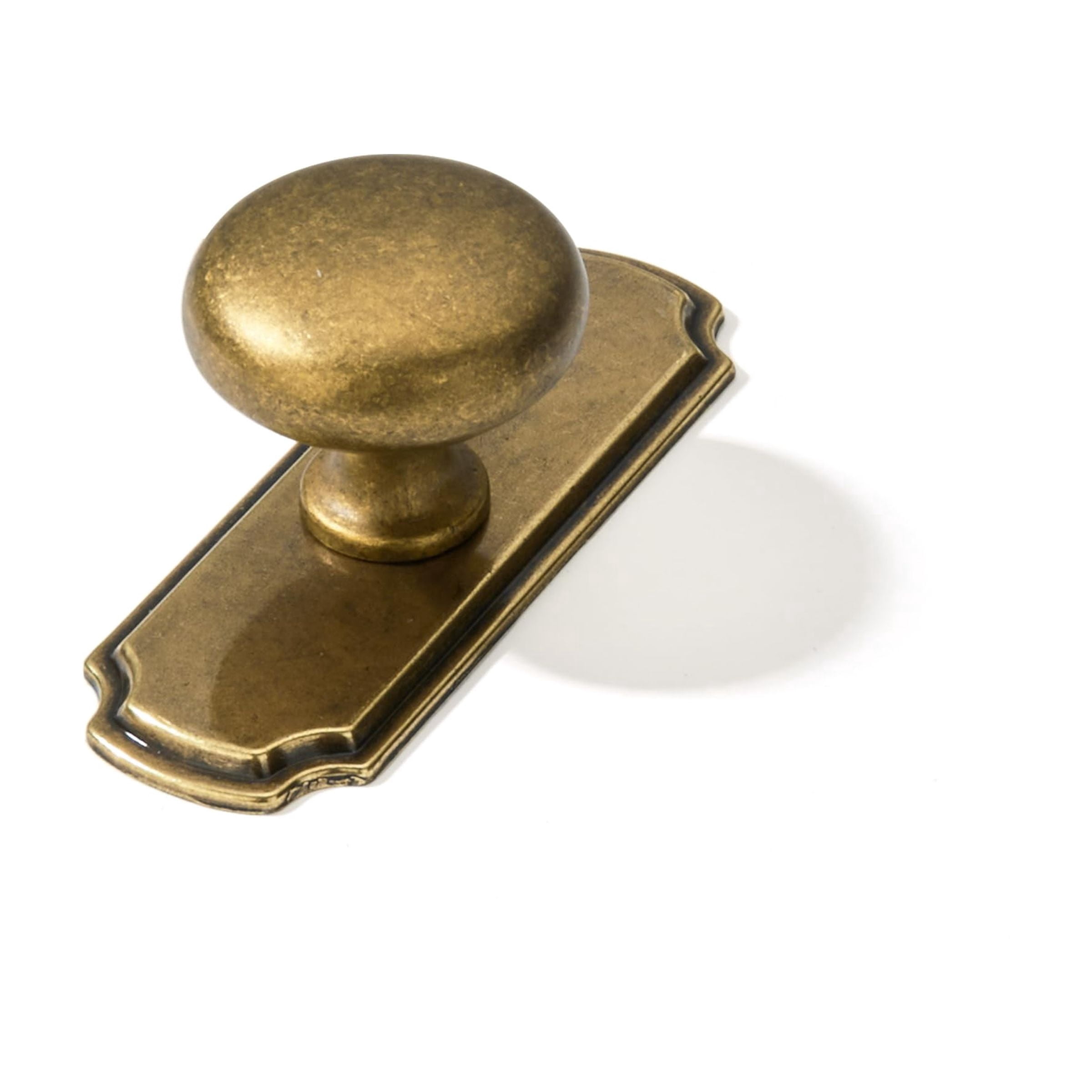 10 Pack 1-1/4 inch Backplate for Cabinet Knobs Champagne Bronze Drawer Knobs Satin Brass Cabinet Hardware Vintage Knobs with Backplate
