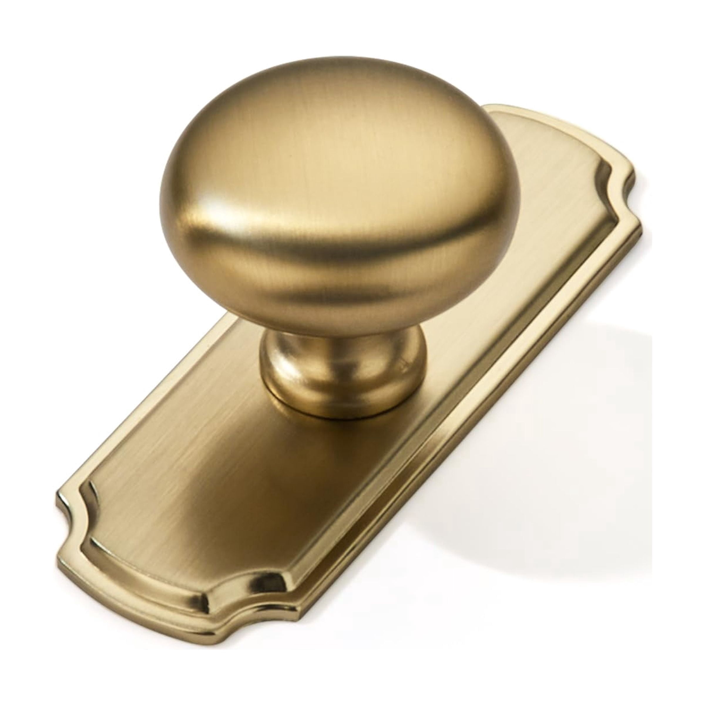 10 Pack 1-1/4 inch Backplate for Cabinet Knobs Champagne Bronze Drawer Knobs Satin Brass Cabinet Hardware Vintage Knobs with Backplate