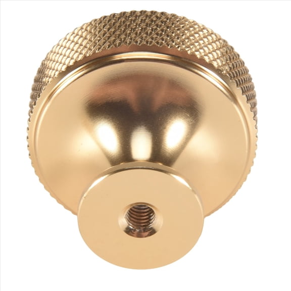 10 Pack 1.2 Inch Brushed Gold Cabinet Knobs Knurled Kitchen Drawer Round Dresser