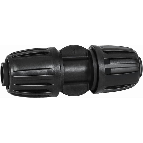 PLUMYHG-10 Pack 1/2 Inch Drip Irrigation Coupling Fittings (1/2" ID x 0.65" OD) - 1/2'' Drip Line Anti-Drop Barbed Lock Nut Coupler Connectors for 1/2 Inch Drip Irrigation Tubing Irrigation System