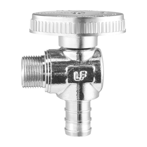 10 Pack 1/2" PEX x 3/8" Compression Angle Stop Valve, Quarter Turn Shut Off Valve for Plumbing