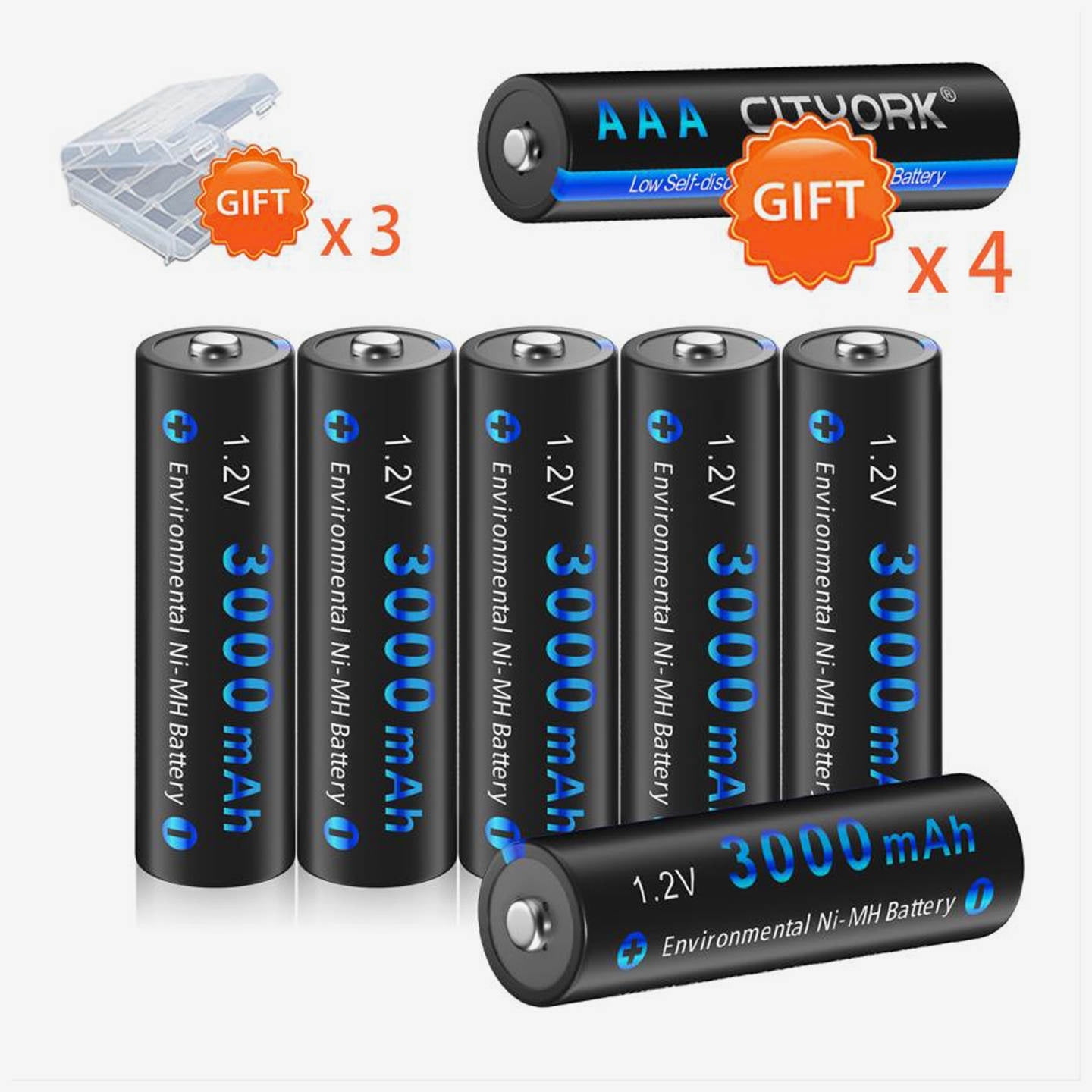 EBL Ni-Mh Rechargeable AA AAA Batteries Solar Light Battery 4/8 Slot Charger LOT