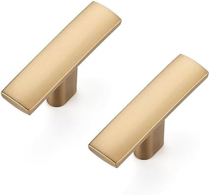 10 Pack 1-3/4 inch Curved Cabinet Pulls Champagne Bronze Kitchen ...