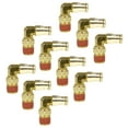 thumbnail image 1 of 10 Pack 1/4" x 1/4" Push-In x Male NPTF Swivel Elbow Brass Quick Connect Fitting, 1 of 3