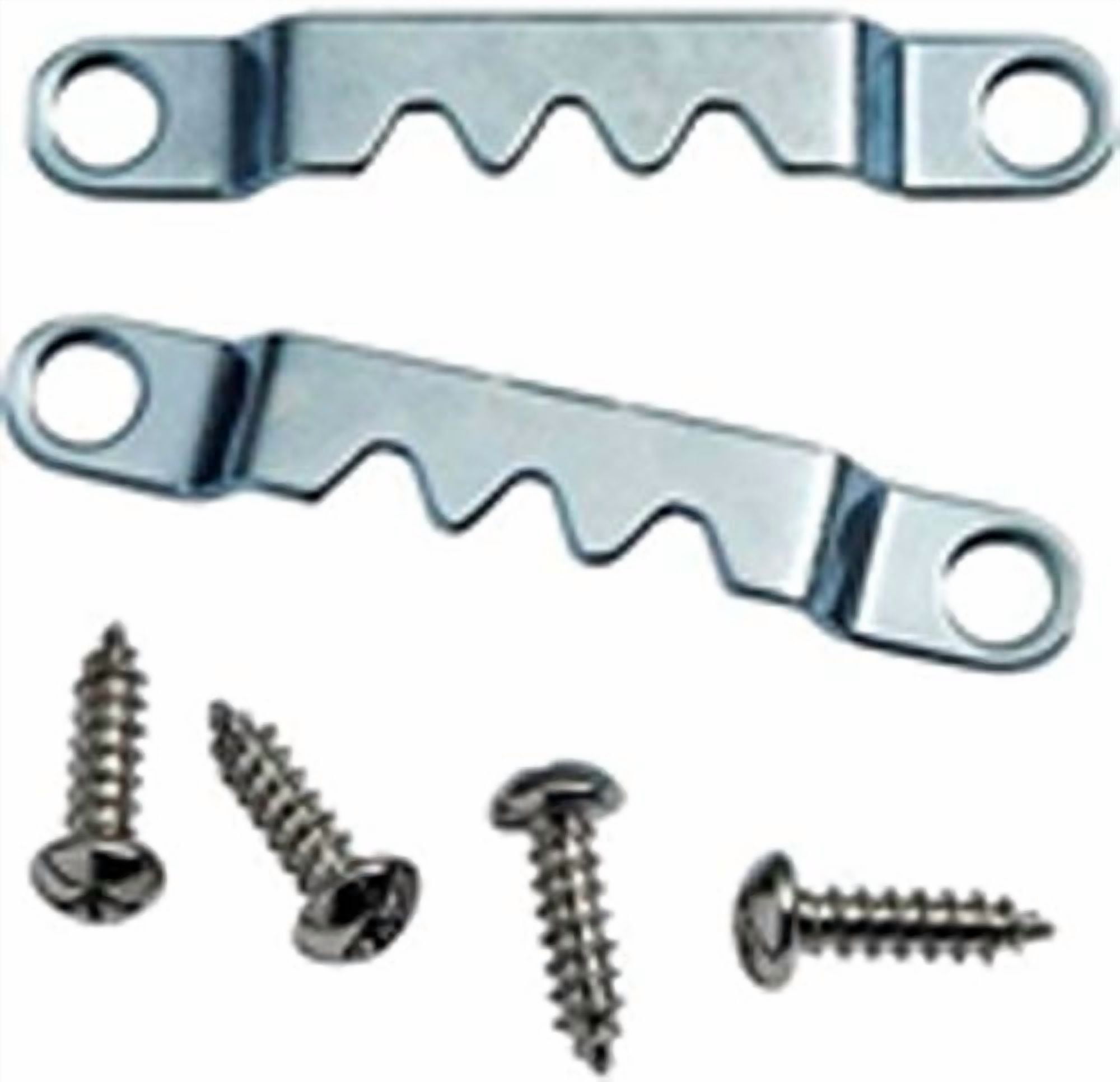 (10 Pack) 1-58" Zinc Plated Sawtooth Hangers With Screws - Pro Quality