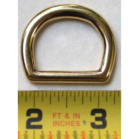 10 Pack 1" Cast Rigging Dee Ring Solid Brass Leather Tack Collar Repair 40335L10