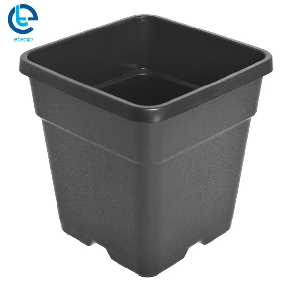 10 Pack 1 Gal Square Garden Plant Pots For Garden Planting Plastic Flower Pots