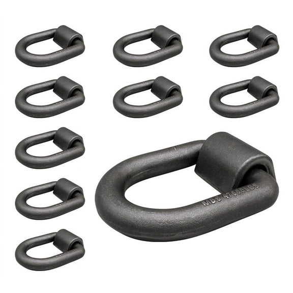 (10 Pack) 1" Heavy Duty Weld-On Forged D Ring 47,000 Lbs