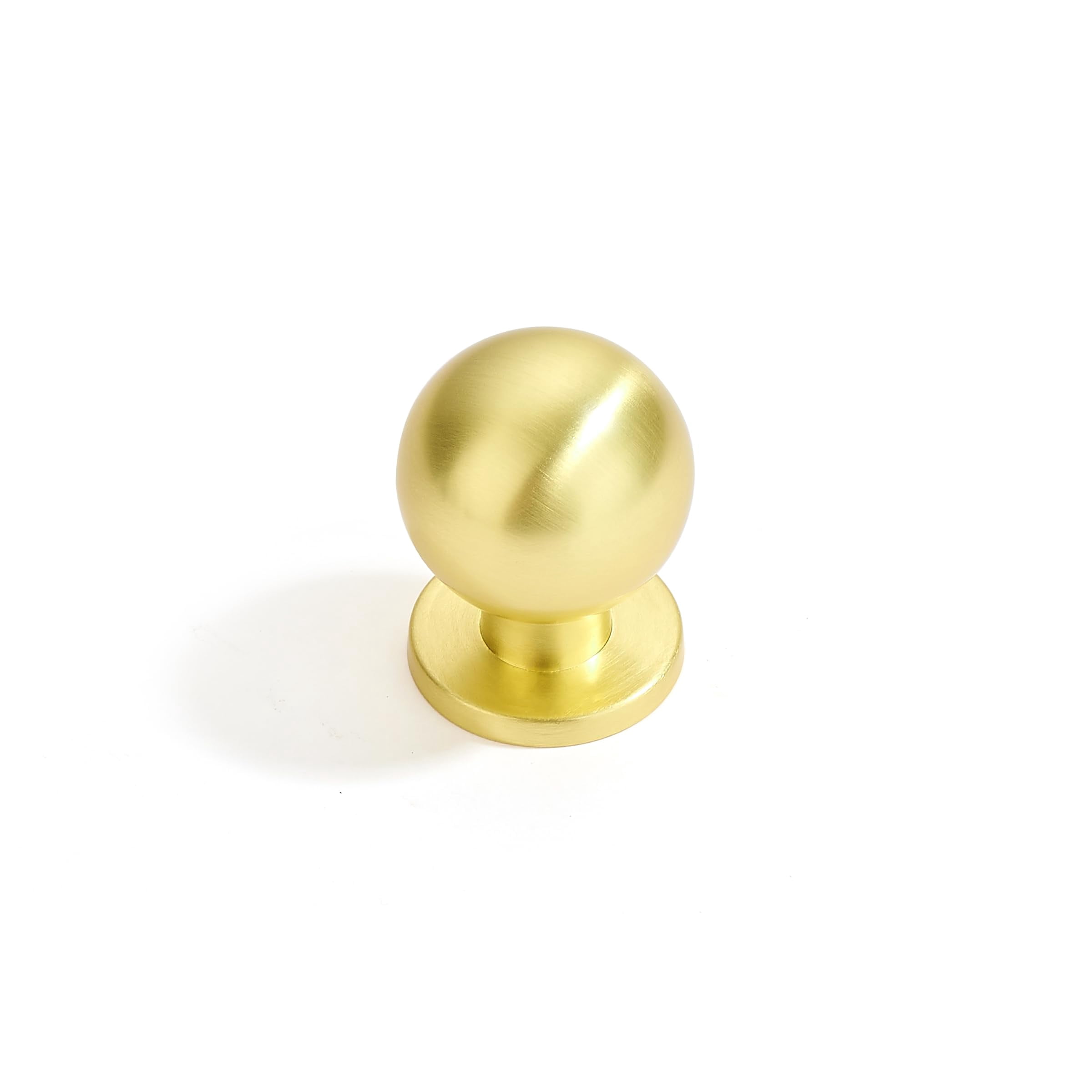 10 Pack 1 Inch (25mm) Diameter Round Solid Vintage Antique Brass Cabinet knobs，Pulls for cabinets and Drawers,Ball Knobs Cabinetry Hardware