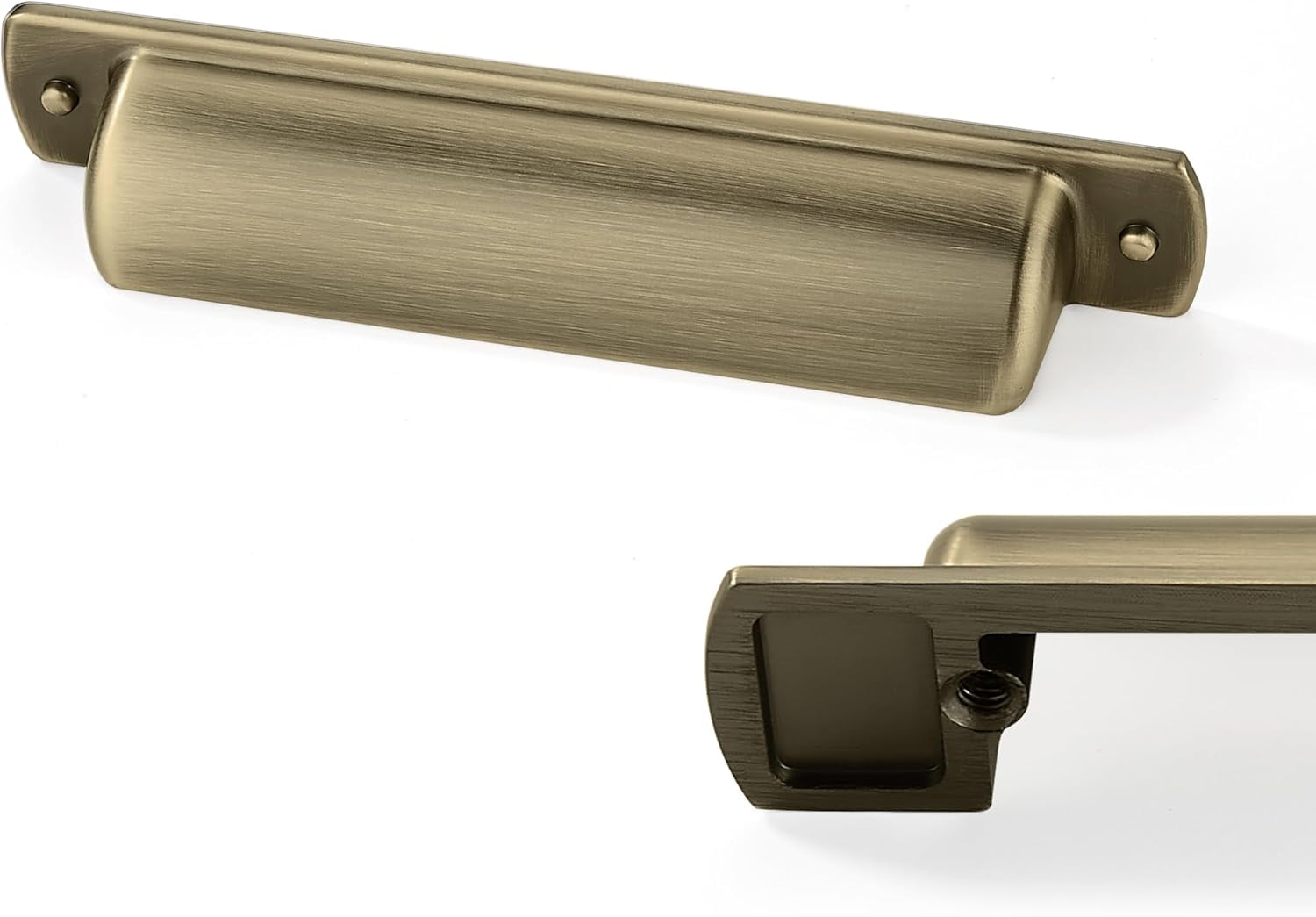 Alzassbg 10 Pack Brushed Brass Cabinet Pulls, 7-1/2 Inch(192mm) Hole - View #3