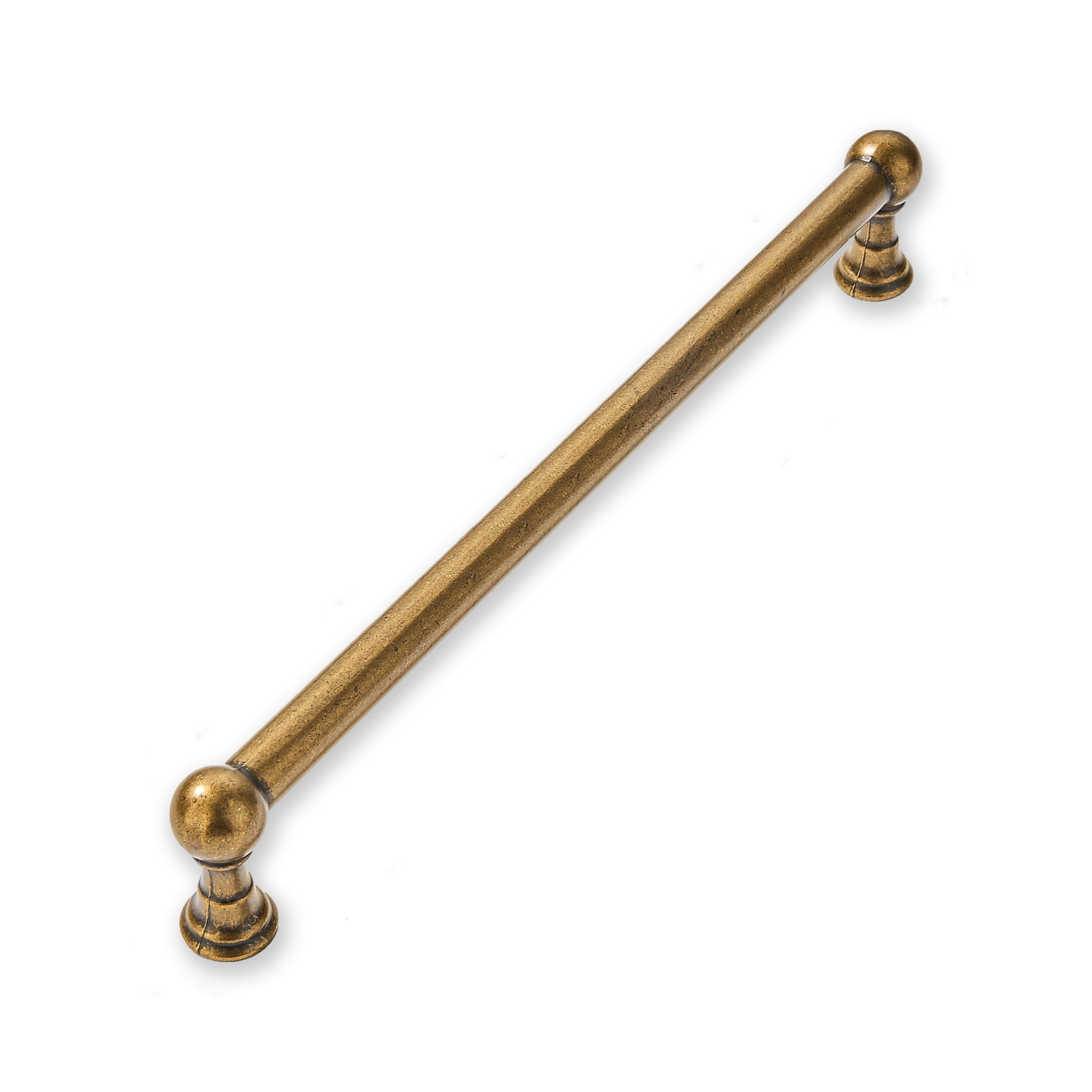 10 Pack 1 Inch Vintage Ball Brushed Brass Cabinet Knobs Kitchen Cabinet Hardware Brushed Gold Drawer Knobs Pulls for Drawers.