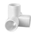 thumbnail image 1 of 10-Pack 1" PVC 90° Elbow Joints, 4-Way Corner Connector Fitting for Plumbing, Irrigation, and Construction, White, 1 of 11
