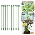 thumbnail image 1 of 10 Pack 10.6 IN Plant Support Stakes, Adjustable Flower Stakes with Clips for Orchids Peony Roses, Sturdy Small Plant Stakes for Potted Plants, Weather-Resistant Garden Stakes for Single Stem Support, 1 of 7