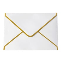 10 Pack #10 Business Envelopes with Gold Border, Self Seal Standard Envelopes with Gold Stickers for Office, Checks, Letter Mailing, Invoices